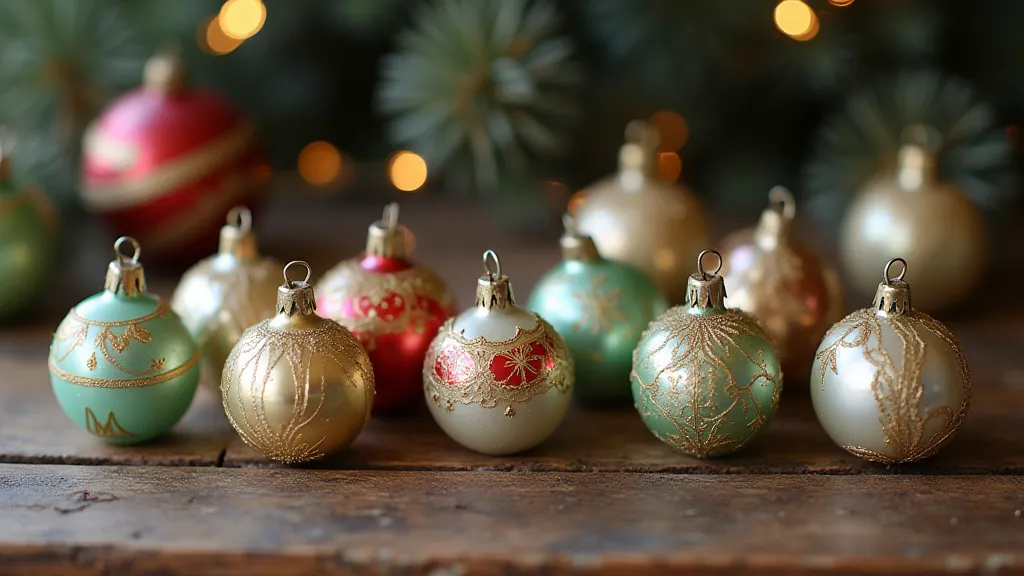 Group of Cellar Glass ornaments of different shapes