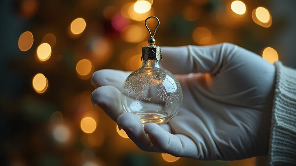 Hand holding a Cellar Glass ornament