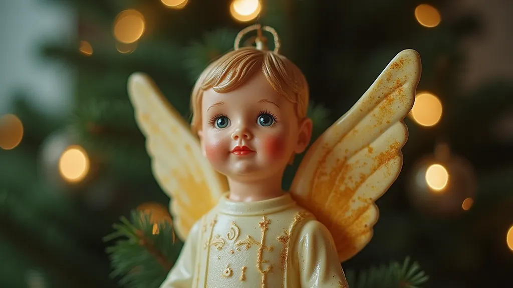 Vintage celluloid Christmas angel ornament