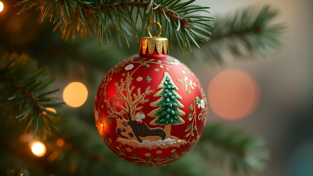 Classic Lauscha hand-painted glass ornament