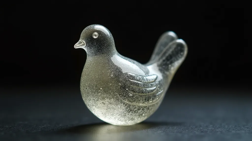 Vintage mercury glass ornament in the shape of a bird
