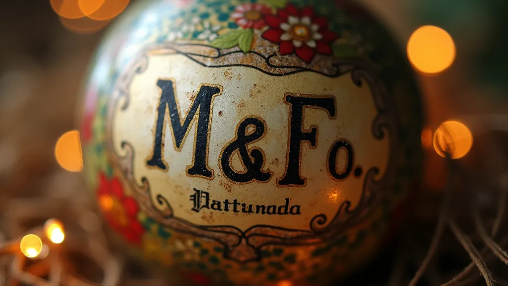 Vintage ornament marked M.F. & Co.