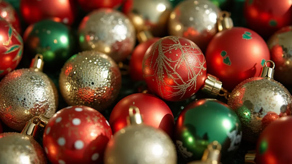 Vintage multi-color Christmas ornaments