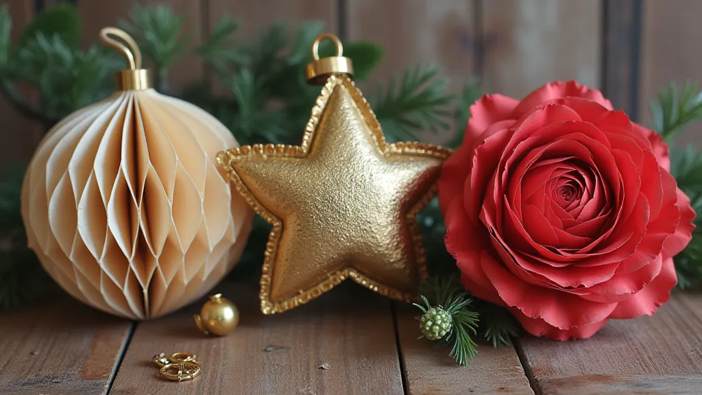 Vintage paper Christmas ornaments