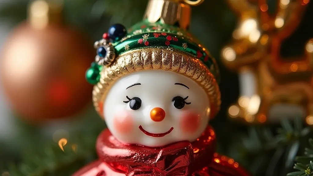 Close-up of a Christopher Radko ornament showing detail
