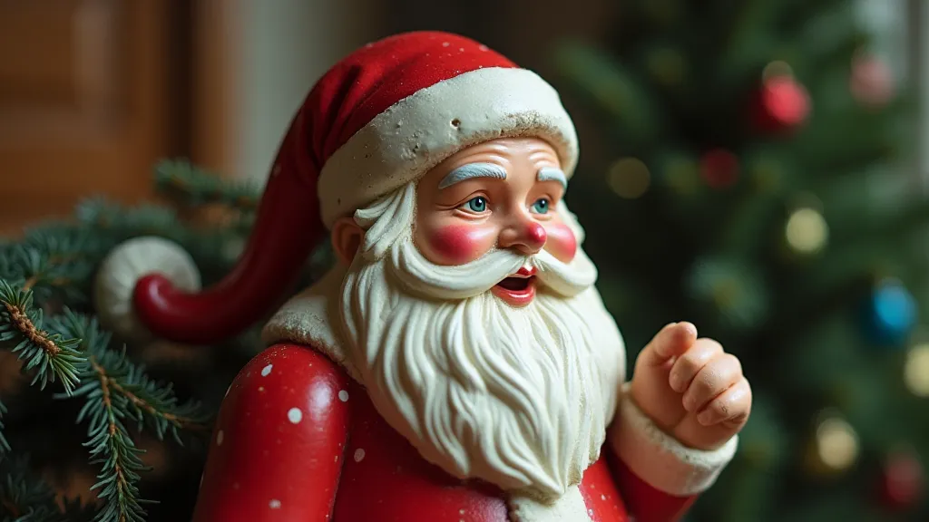 Vintage Santa Christmas Tree Topper