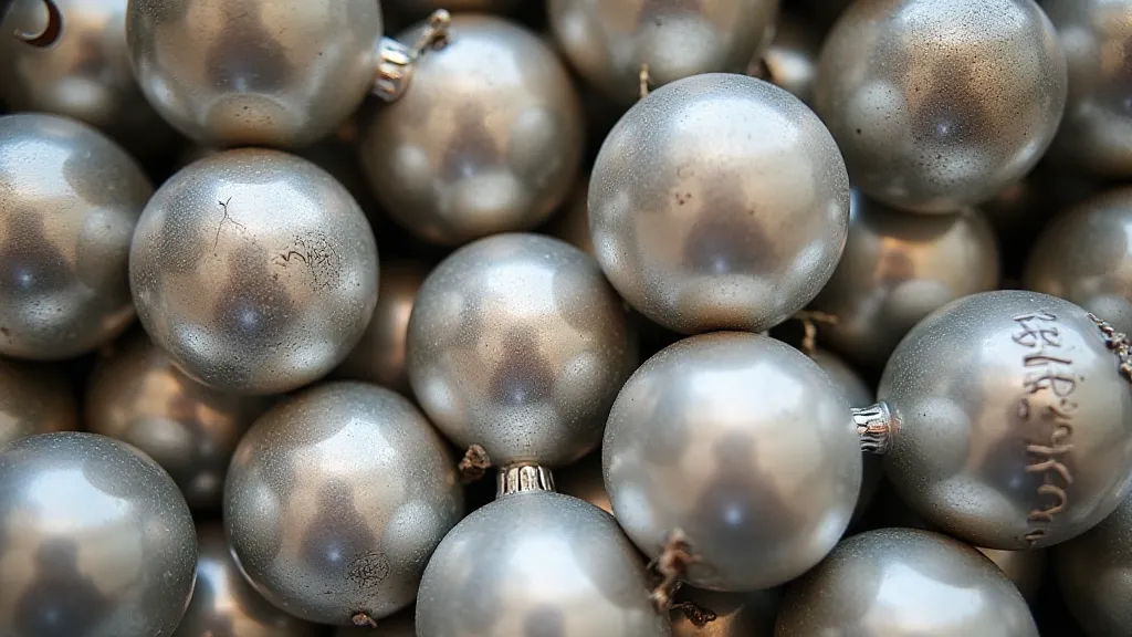 Vintage silver Christmas ornaments