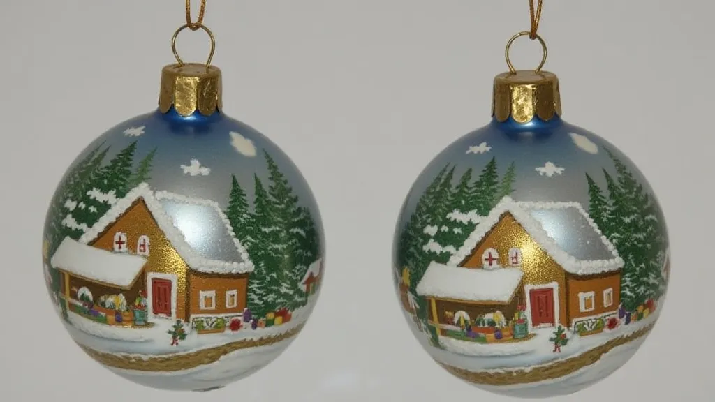 Steinbach glass ornament depicting a winter scene