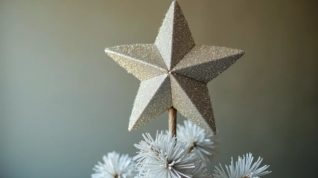Vintage Tinsel Star Christmas Tree Topper