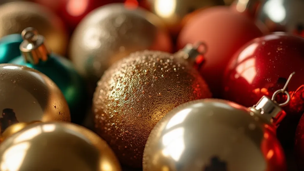 Vintage ornaments made of different materials
