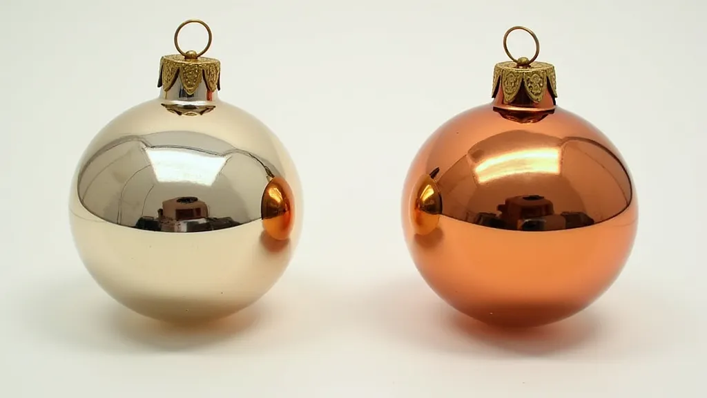 Vintage Shiny Brite ornament compared to a modern reproduction